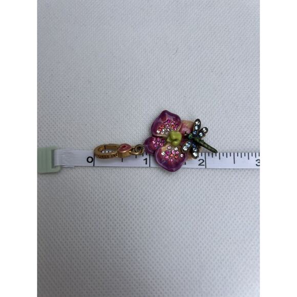 JAY STRONGWATER Orchid Dalia Dragonfly Charm SWAROVSKI CRYSTALS NEW NO Box - Picture 5 of 5